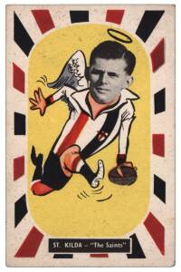 1957 Kornies "Footballer - Mascot Swap Cards", [1/36] - No.31 Brian Gleeson (St.Kilda). Fair/G. Rarity 8.