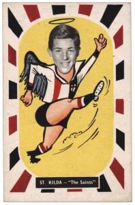 1957 Kornies "Footballer - Mascot Swap Cards", [1/36] - No.32 Neil Roberts (St.Kilda). G/VG. Rarity 8.