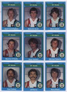 1980 Scanlens "Footballers", complete set [168], plus Checklists [12]. G/VG.