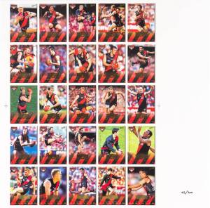 2000 Select "Essendon AFL Premiership" uncut sheets 142/200 & 143/200.