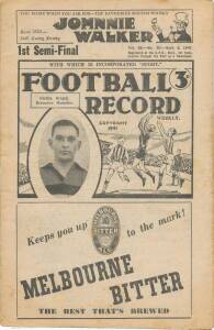 1941 "Football Record"s, 1st Semi Final - Essendon v Richmond; Grand Final - Melbourne v Essendon.