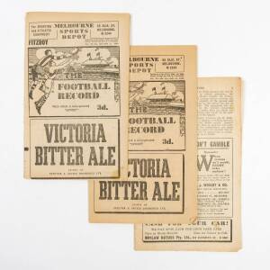 1943-44 "Football Record"s, home & away matches from 1943 (2) & 1944 (1 - missing covers). Fair/G condition.