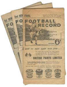 1961 "Football Record"s, noted home & away (8), 1st Semi Final, 2nd Semi Final & Preliminary Final - Footscray v Melbourne. Fair/G condition.