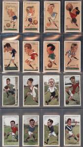 1926-27 football cards, noted 1926 Players "Footballers, Caricatures by RIP" [50]; plus 1927 Players "Football Caricatures by MAC" [50]. Mainly G/VG.
