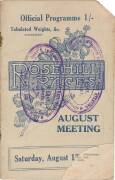 PHAR LAP'S 7th RACE: "Official Programme, Rosehill Races, August Meeting. Saturday, August 17, 1929", showing Phar Lap in the Three-Year-Old Handicap (fourth). 7 starts. 1-0-0.