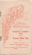 PHAR LAP'S 13th RACE: Official Programme, "AJC, Spring Meeting, Wednesday, October 9, 1929, Craven Plate Day, ", showing Phar Lap in the wfa Craven Plate (first). 13 starts. 4-1-0.