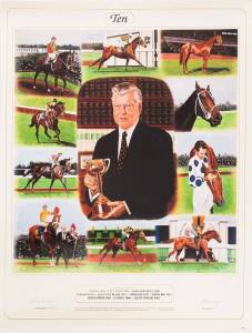 BART CUMMINGS, print "Ten" by Rick Sinclair, signed by Bart Cummings & the artist, limited edition 24/1250, size 64x75cm. With CoA.