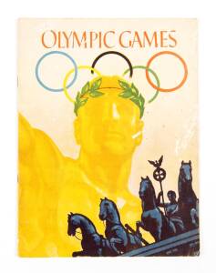 "The Story of The Olympic Games Ancient and Modern, and Australia's Achievements During the Period 1896-1936" by James Eve [Sydney, 1936]. Fair condition, but endorsed by author (who competed in 1924 Paris Olympics).