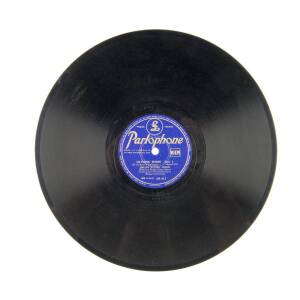 OLYMPIC HYMN, 78rpm record, by Bruno Kittel Choir, made in Australia by Parlophone, in 5CL Adelaide sleeve showing it was played in 1938.