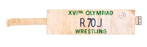ARMBAND, "XVIth Olympiad/ R.70J./ Wrestling".