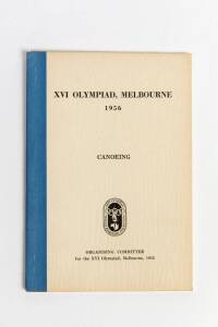 "XVI Olympiad, Melbourne 1956. Canoeing", published by Organising Committee for the XVI Olympiad [Melbourne, 1956].
