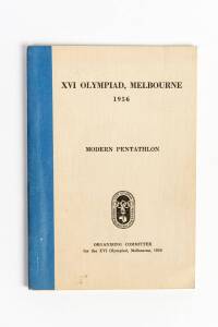 "XVI Olympiad, Melbourne 1956. Modern Pentathlon", published by Organising Committee for the XVI Olympiad [Melbourne, 1956].
