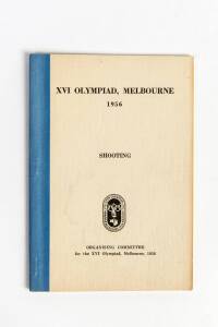 "XVI Olympiad, Melbourne 1956. Shooting", published by Organising Committee for the XVI Olympiad [Melbourne, 1956].