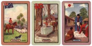 1956 Coles trade cards, "1956 Olympic Games", 4th series with industries, complete set [28]. Mainly G/VG.