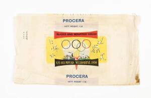 Bread Wrapper, "Sliced and Wrapped Bread, XVI Olympiad, Melbourne, 1956", made by Procera. Very scarce.