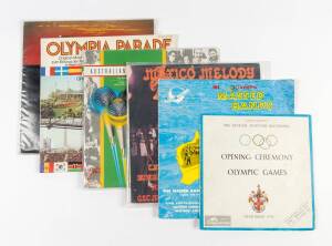 RECORDS: 1956 records (4) including "Olympic Melodies", "Opening Ceremony", "Olympic Concert" & "The Olympic Massed Bands"; plus other records (6) including "Mexico Melody", "Olympia Parade" & "Carry the Flame".