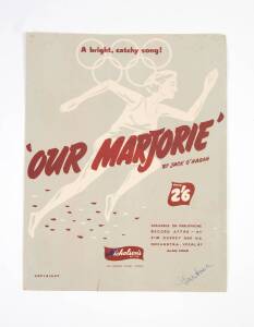 SONG SHEET, "Our Marjorie" by Jack O'Hagan.