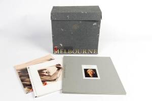 1996 MELBOURNE OLYMPICS BID: "1996 Olympic Games, Melbourne" published by Olympics for Melbourne Committee, 9 volumes in slip-case [Melbourne, 1988]. Slip-case tatty, books fine.