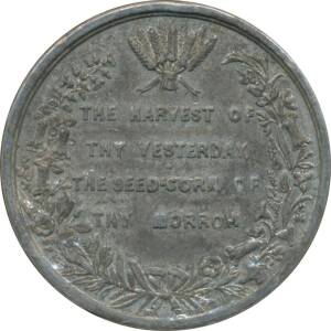 MEDALLIONS: White metal (38mm) 'MELBOURNE EXHIBITION / STRUCK IN THE BUILDING', C#1854/3, gVF.