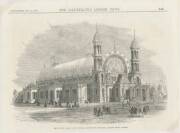 Engraving from 'The Illustrated London News' &nbsp;of Nov.26. 1870, titled "New South Wales and Victoria Exhibition Building, Alfred Square, Sydney".