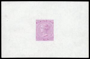 NSW DIE PROOF: 1871 10d QV die proof in violet on glazed card (92mm by 61mm).Provenance: Slade, White and Baillie.