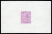 NSW DIE PROOF: 1871 10d QV die proof in violet&nbsp;on glazed card (92mm by 61mm).Provenance: Slade, White and Baillie.
