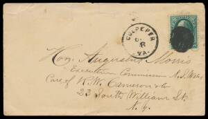 NEW SOUTH WALES COMMISSION: 1876 long envelope with imprints 'New South Wales Commission' at top & 'Main Exhibition Building/PHILADELPHIA' at lower-left