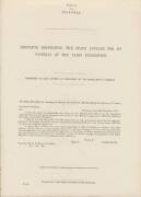 PARLIAMENTARY REPORTS & RELATED DOCUMENTS: group of printed reports & despatches relating to the 1878 Paris International Exhibition comprising 1877 prospectus listing the Victorian Commissioners and giving details for prospective exhibitors; 1877 Despatc