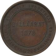MEDALLIONS: Bronze (47mm) 'AUSTRALIAN JUVENILE INDUSTRIAL EXHIBITION' surrounding 'BALLAARAT / 1878', by E.A Altmann Melbourne, edge (6mm) inscribed 'M.C.SMITH', EF.&nbsp;
