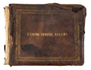 Album "Melbourne International Exhibition 1880" with complete set of 61 mounted albumen photographs of the exhibition taken by official photographer Ludovico Wolfgang Hart, and published by the Victorian Government Printing Office [Melbourne, 1880].Presen
