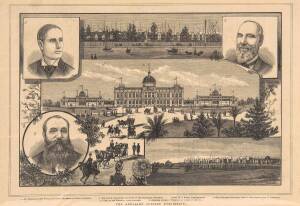 ENGRAVINGS, noted "The Jubilee Exhibition Building, Adelaide"; "The Adelaide Jubilee Exhibition" (2 - one with 6 scenes, other with 5 scenes); double-page "The Illustrated Sydney News - South Australian Exhibition Supplement". 4 window mounted, various si