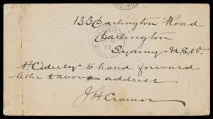 INWARDS MAIL TO THE EXHIBITION: NSW 1d Postal Card to "31 POB Centennial/Exhibition/Melbourne" with Sydney duplex