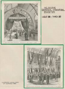 PROGRAMME: Printed programme (8 pp) in pink cover prepared for a performance of Mendelssohn's Oratorio "Elijah" by The Centennial Choir and Orchestra [The Centennial Printing and Publishing Co., 1888]; together with Exhibition engravings (3) including one