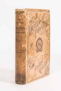 "The Wealth and Progress of New South Wales 1886-87" by Coghlan [Sydney, 1887], with card affixed "Presented with the Compliments of R.Burdett Smith MP, Executive Commissioner for New South Wales at the Centennial International Exhibition, Melbourne, 1888