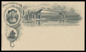 EXPOSITION POSTAL STATIONERY: 1c Grant Postal Cards complete set of 12 engraved illustrations of the Expo buildings each with vignettes of Christopher Columbus and the "Santa Maria" plus imprints 'GIRSCH & ROEHSLER NY' & 'JOS KOEHLER SOLE AGENT NY', VF/EF
