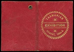 EXHIBITION TICKET & INVITATION: Exhibition ticket No.1015 issued to Mr. A Lester with photograph and cnotained in a leather folder with gold embossed crest; together with an Invitation to the Exhibiton sent to G.P Adams with Exhibiton crest in red; and an