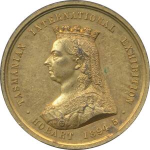 MEDALLIONS: Uninscribed bronze gilt (38mm) by Stokes & Sons, Queen Victoria Veiled Head, reverse laurel wreath, aEF.