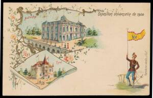 EXHIBITION POSTCARDS: Selection including ND Phot Pavilions x7 unused, JG a P chromolithos x2 with 'PARIS EXPOSITION/INVALIDES' cds, three Swedish Pavilion coloured cards with 'PARIS EXPOSITION/RAPP', four with 'UNITED STATES/POSTAL STATION - PARIS/EXPOSI