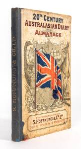 "20th CENTURY AUSTRALASIAN DIARY and ALMANACK for 1901" by S.Hoffnung & Co., Ltd. with numerous pages of advertisements for this diverse importing company, including a full page devoted to Dewar's Whisky, awarded the Grand Prix at the Paris Exhibition, 19