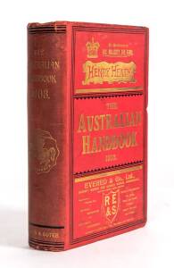 "The AUSTRALIAN HANDBOOK (Incorporating New Zealand, Fiji, and New Guinea) Shippers, Importers and Professional DIRECTORY & BUSINESS GUIDE for 1903." [Gordon & Gotch] 662 pp + Colonial Buyers' Guide.Many advertisers refer to their successes in Exhibitions