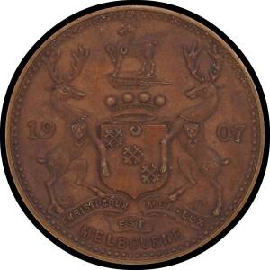 MEDALLIONS: Bronze (30mm) 'HIGHEST / AWARD FOR / WANDS / HAWKSBURN / S.S' by Newman, C#1907/4, EF.