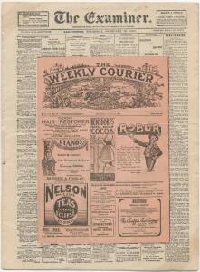 SOUVENIR MINIATURE NEWSPAPERS: 1907 and 1908 Launceston A.N.A. Exhibition souvenir miniature editions of "The Examiner" (1907) and "The Weekly Courier" (1908); (includes 8pp of photographs). &nbsp;(2 items).