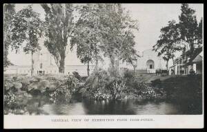 EXHIBITION POSTAL CARDS - HALFPENNY GREEN with VIEWS IN BLACK: Samuel #AB3a(i) "GENERAL VIEW OF EXHIBITION FROM FISH-PONDS", faint stains on the address side otherwise very fine unused.