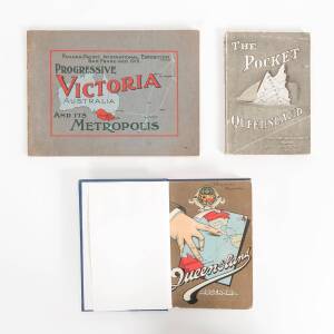 AUSTRALIA AT THE EXHIBITION: "Panama-Pacific International Exposition, San Francisco, 1915. Australian Pavilion. The Pocket Queensland" [A.J.Cumming, Brisbane, 1914], pictorial wrapper, 161 pp + folding map; also, similar 1911 edition of "The Pocket Queen