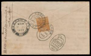 PROMOTIONAL POSTMARKS - OVERSEAS: Commercial covers from Australia x7 with various machine slogan cancels; New Zealand cover & postcard with different machine slogans; and Straits Settlements cover from 'JASIN' with largely superb 'MALACCA/20AUG/1923 - [L