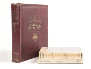 TRADE: Library of books, noted "Victorian Commerce 1834-1934" by Cooper (signed) [Melbourne, 1934]; "A Small Rich Industrial Country" by Arndt [Melbourne, 1968]; "Exhibiting Overseas" by Black [London, 1971]; "Australia Reaching Out" by AUGE International