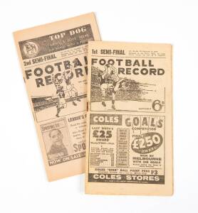 1951-67 "Football Record"s, noted 1951 2nd Semi-Final (Geel v Coll); 1959 1st Semi-Final (Ess v Coll); 1960 Grand Final - Melbourne v Collingwood. Fair/Good condition.