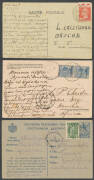A real mixed bag but with better items including 1922 PPC from Eritrea plus 1918 & 1919 uprated Greek Postal Cards & large Bulletin d'Expédition form all to Tanganyika, & a much travelled airmail cover from Belgian Congo to Greece & return, the balance mo - 3