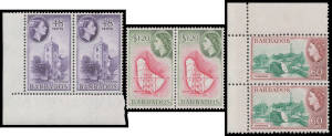 BARBADOS: 1953-61 Pictorials with Watermark Script CA 48c x14 60c pair and $1.20 x3, 1966 (Watermark Sideways) Marine Life with 2c to 8c large blocks & part-sheets, 50c (1965 Wmk Upright) x31, $1 x13, $2.50 x7 then Independence issues from early 1970s wit