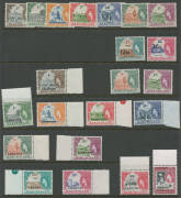 BASUTOLAND / LESOTHO: 1961 Surcharges '½c' on ½d to 'R1' on 10/- with singles, blocks and part-sheets plus CTO blocks of 4, 1961-63 Value in Cents including 12½c x12 25c x10 50c x18 and 1r x6, 1966 'LESOTHO' overprints to 1r and Postage Due blocks to '5c' - 2